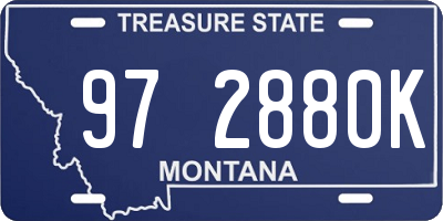 MT license plate 972880K