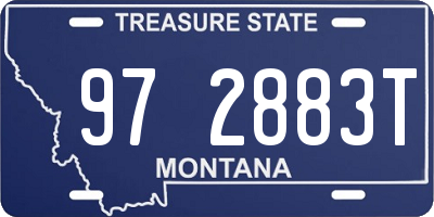 MT license plate 972883T