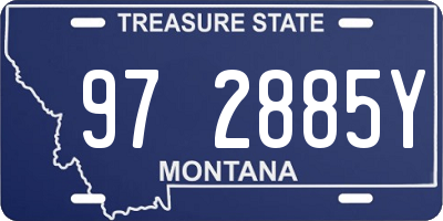 MT license plate 972885Y