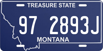 MT license plate 972893J