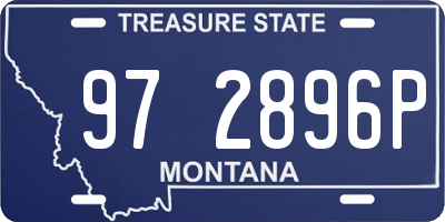 MT license plate 972896P