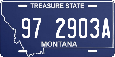 MT license plate 972903A