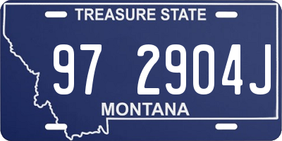 MT license plate 972904J