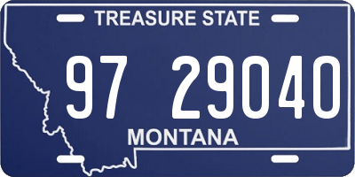MT license plate 972904O