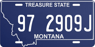 MT license plate 972909J