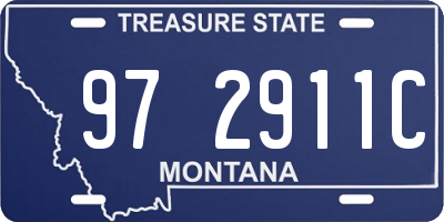 MT license plate 972911C