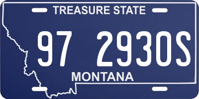MT license plate 972930S