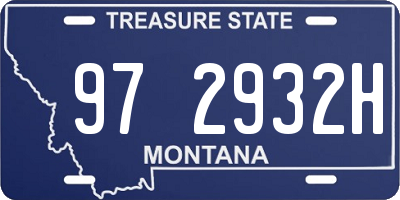 MT license plate 972932H