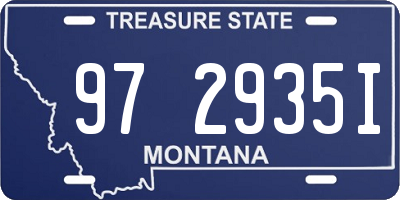 MT license plate 972935I