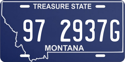 MT license plate 972937G