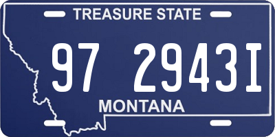 MT license plate 972943I