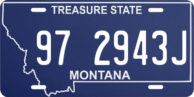 MT license plate 972943J