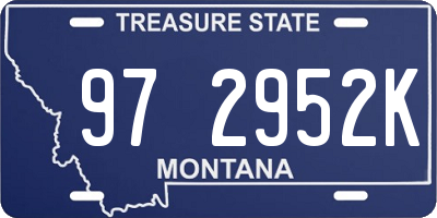 MT license plate 972952K