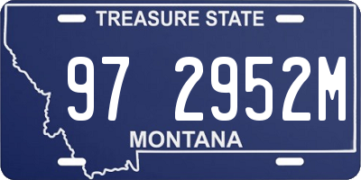MT license plate 972952M