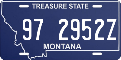 MT license plate 972952Z
