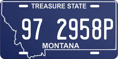 MT license plate 972958P
