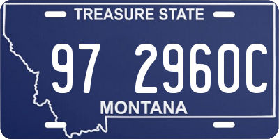 MT license plate 972960C