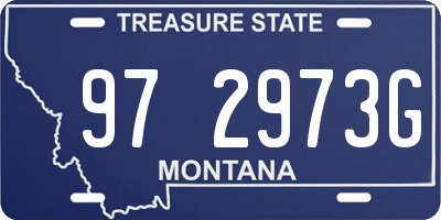 MT license plate 972973G