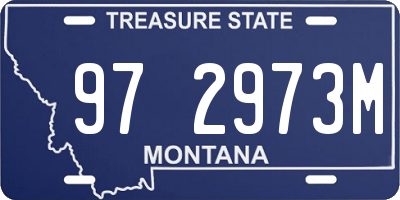 MT license plate 972973M