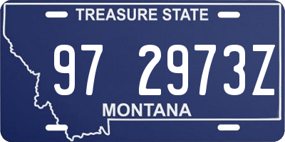 MT license plate 972973Z