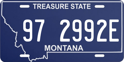 MT license plate 972992E