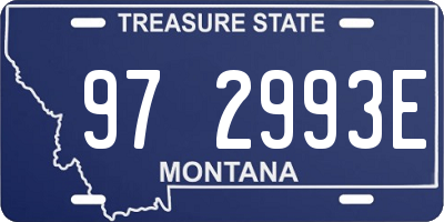 MT license plate 972993E