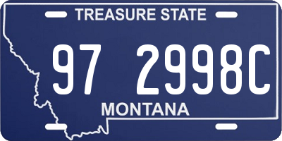 MT license plate 972998C