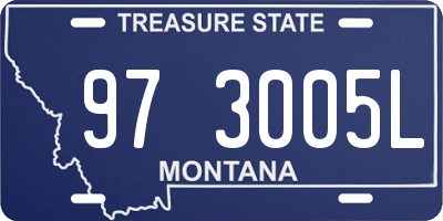 MT license plate 973005L