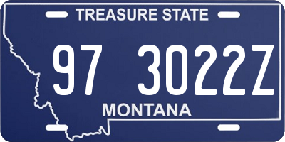 MT license plate 973022Z