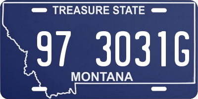 MT license plate 973031G