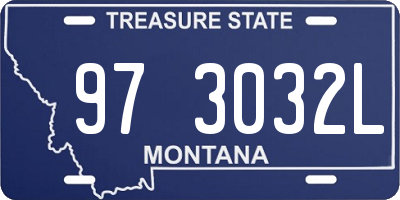 MT license plate 973032L