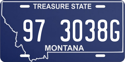 MT license plate 973038G