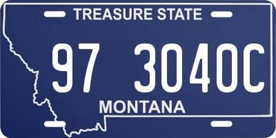 MT license plate 973040C