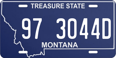 MT license plate 973044D