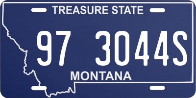 MT license plate 973044S
