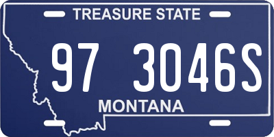 MT license plate 973046S