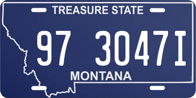 MT license plate 973047I