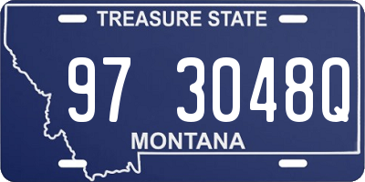 MT license plate 973048Q