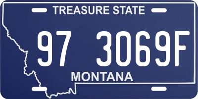 MT license plate 973069F