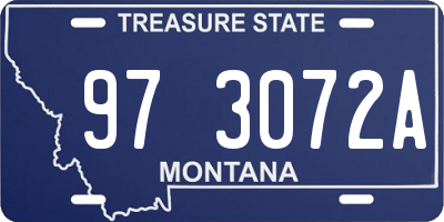 MT license plate 973072A