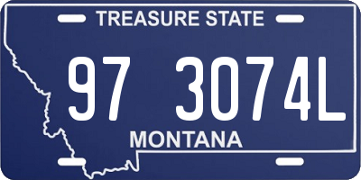 MT license plate 973074L