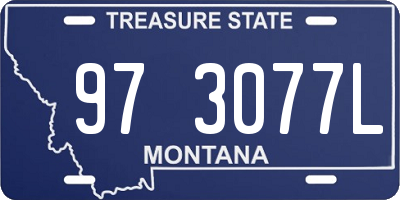 MT license plate 973077L
