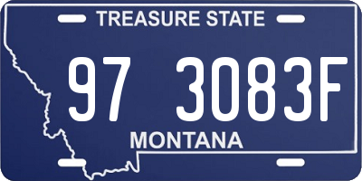 MT license plate 973083F