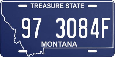MT license plate 973084F