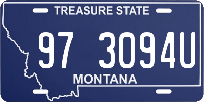 MT license plate 973094U