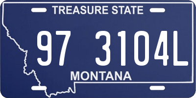 MT license plate 973104L