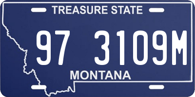 MT license plate 973109M