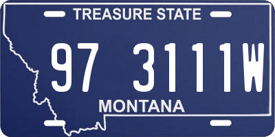 MT license plate 973111W