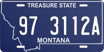 MT license plate 973112A