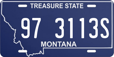 MT license plate 973113S